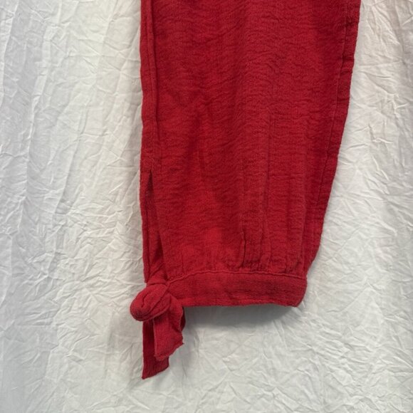 Free People Karan Strapless Smocked Jumpsuit Romper Red Size XS Boho Floral - Picture 8 of 15